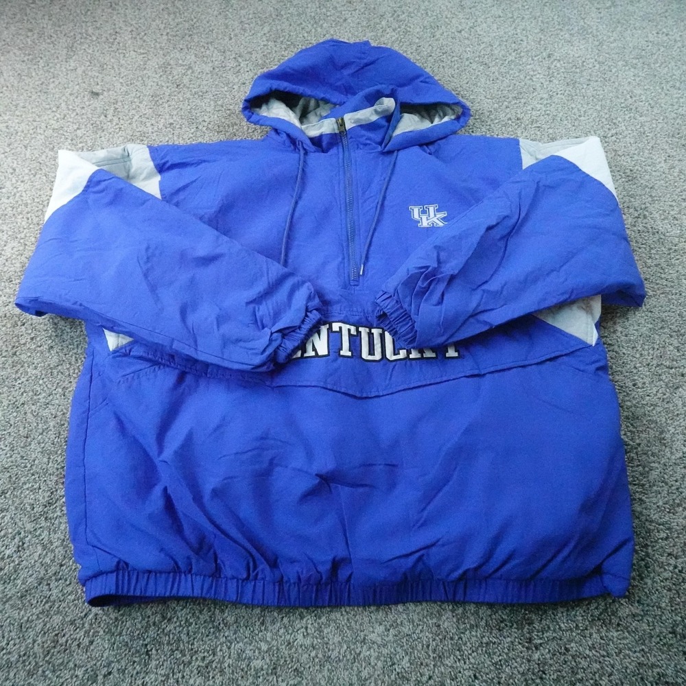VTG Kentucky Wildcats Jacket Mens XL Blue NCAA Basketball Bomber Coat 90s Y2K